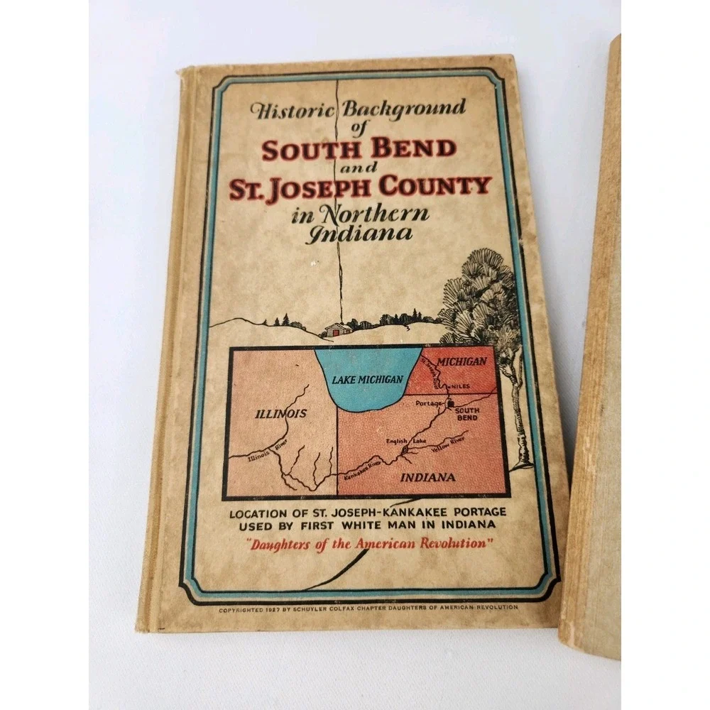 Historical South Bend St Joseph County Indiana Books Detzler Signed Vtg Ancestry